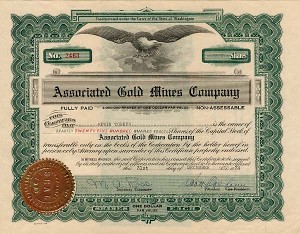 Associated Gold Mines Co. - Stock Certificate